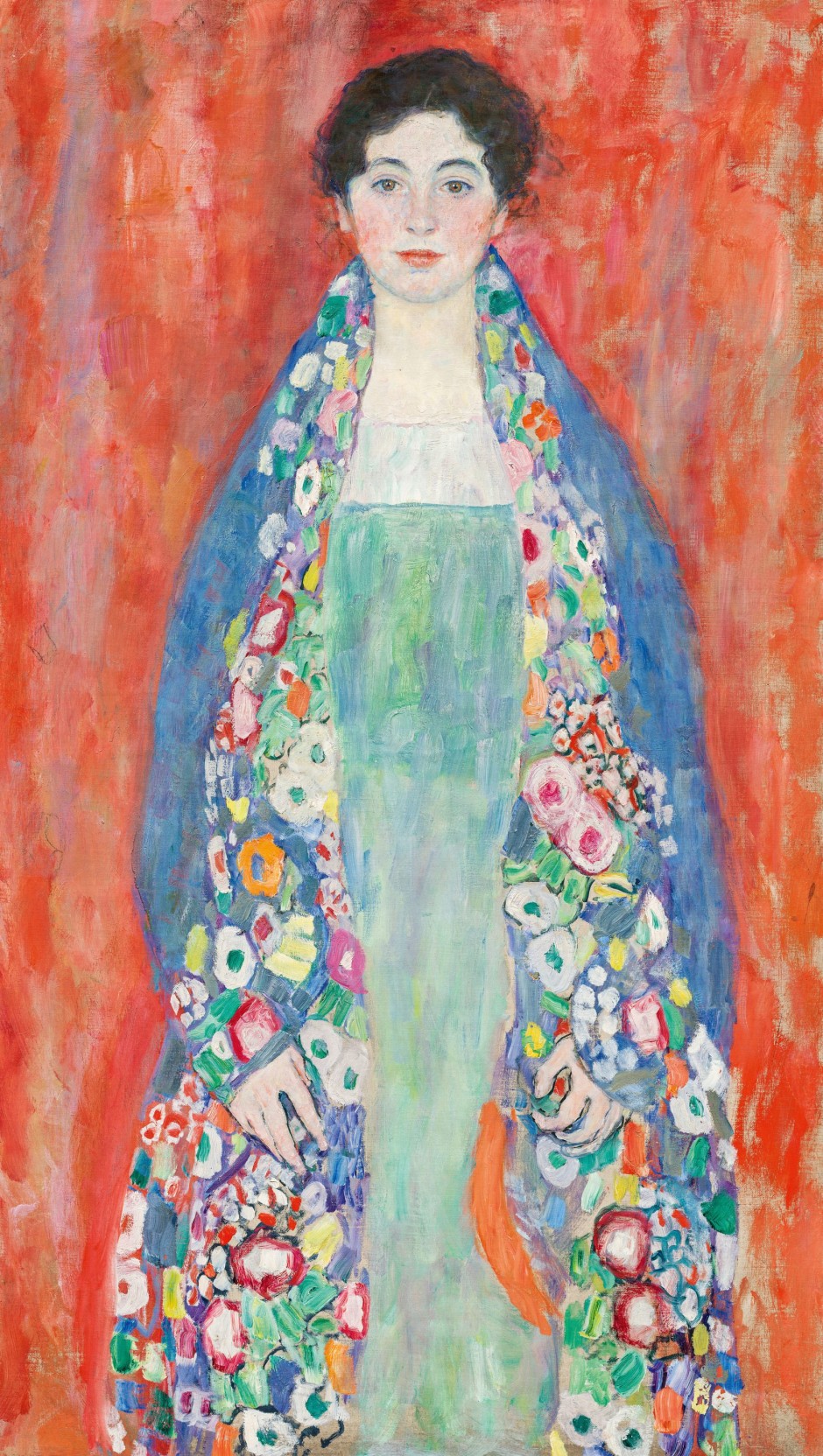 A Painting Of A Woman With Flowers On Her Head