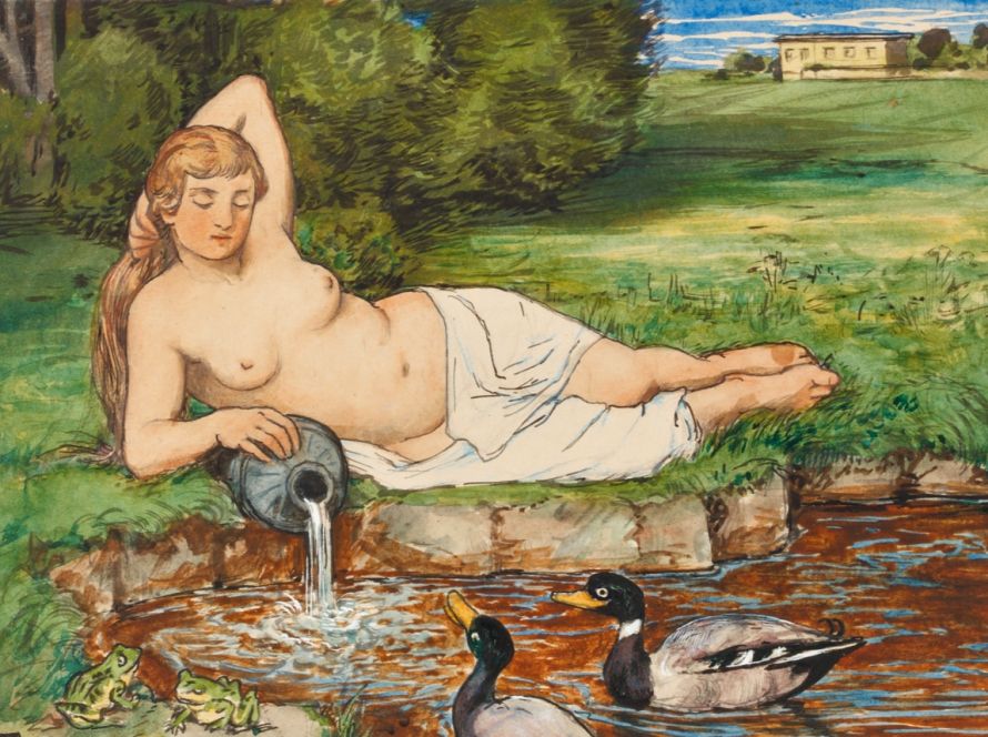 Nymph By A Brook (1887)
