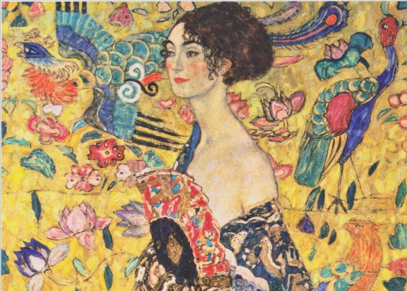 Gustav Klimt Dame Mit Fächer