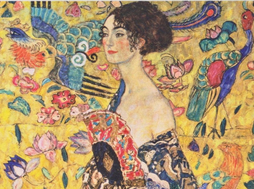 Gustav Klimt Dame Mit Fächer