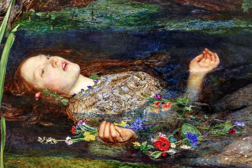 Detail From Ophelia By John Everett Millais, C. 1851 Via Wikimedia Commons