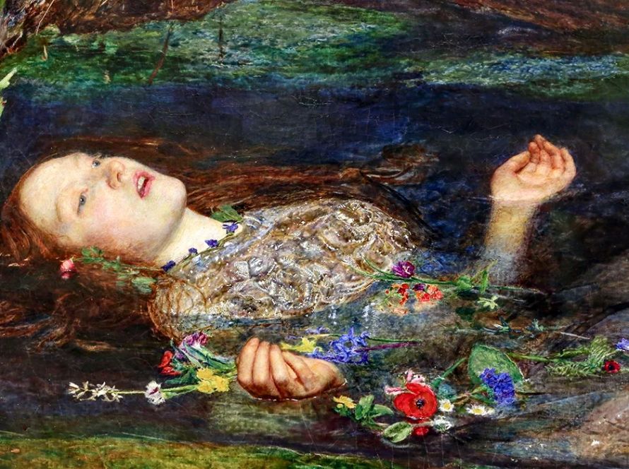 Detail From Ophelia By John Everett Millais, C. 1851 Via Wikimedia Commons